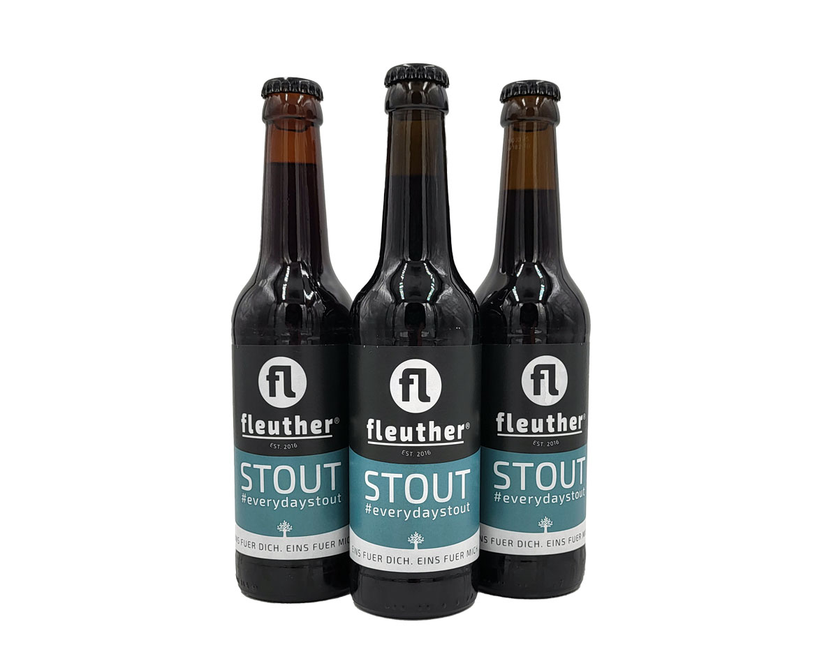 Biersorte Stout für jeden Tag nur 4,9 % von Brauerei fleuther im Onlineshop zu kaufen